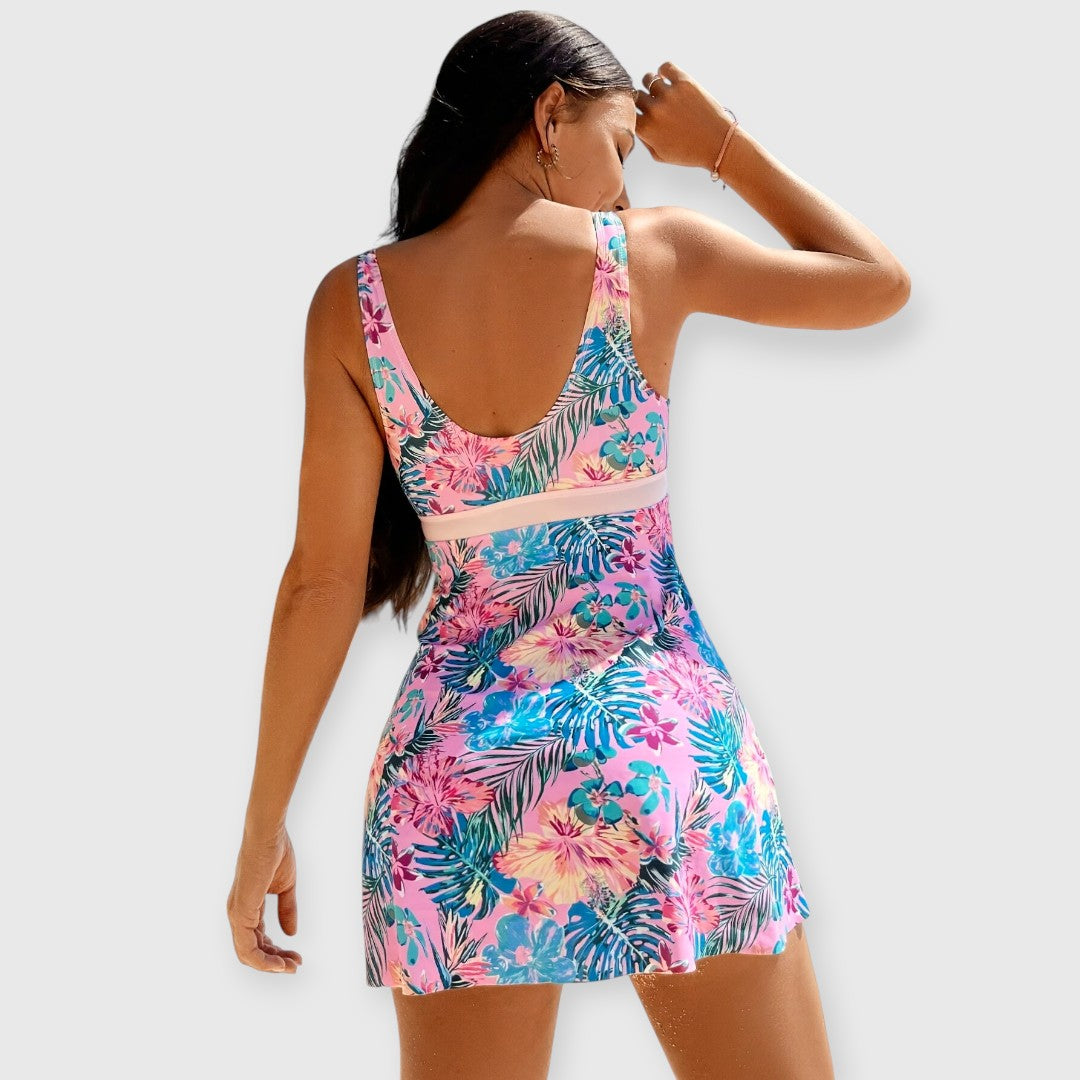 Meraya | Bauchkaschierender Blumen Tankini