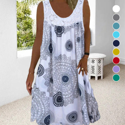 Paduch – Lässiges ärmelloses Sommer Kleid Mit Drucken