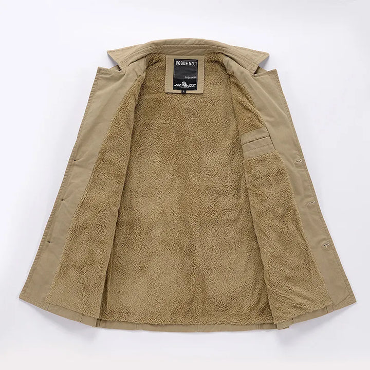 Ludwig | Eleganter isolierter langer Trenchcoat für Herren