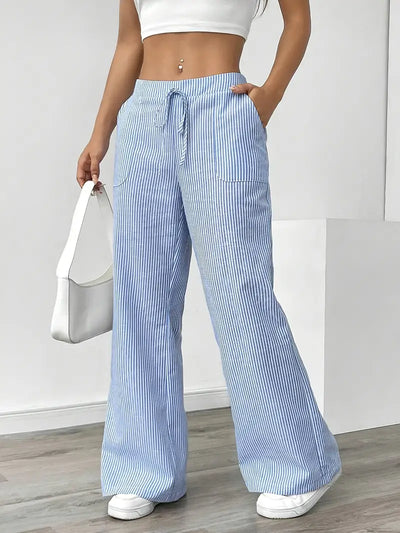 VIOLA - ELEGANTE GESTREIFTE HOSE MIT TASCHEN