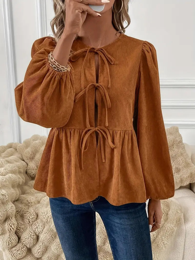 Hilma - stylische cordbluse
