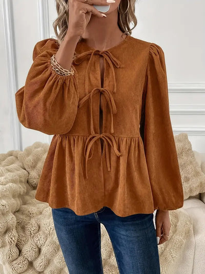 Hilma - stylische cordbluse