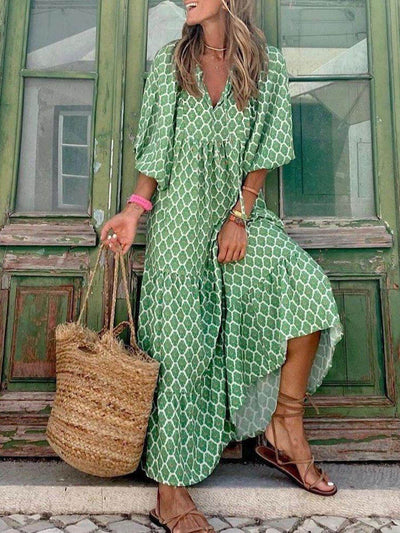 Paisley | Bohemian Breeze V-Neck Maxi Dress