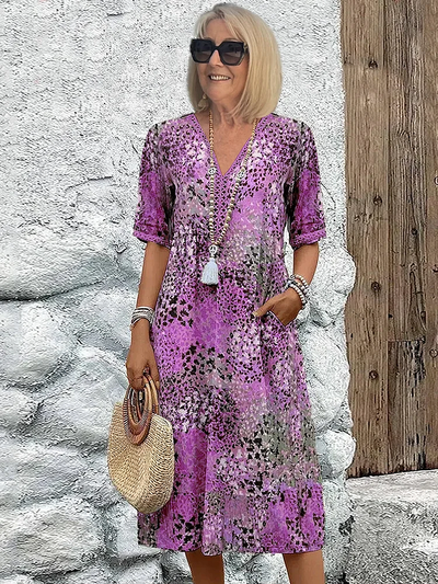 Josè | Lebendiges Midi-Längen Damenkleid