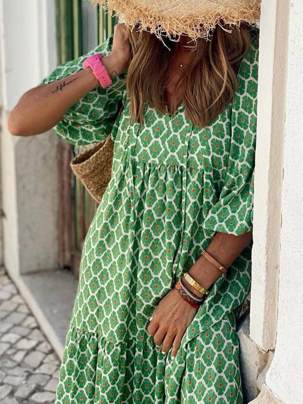 Paisley | Bohemian Breeze V-Neck Maxi Dress