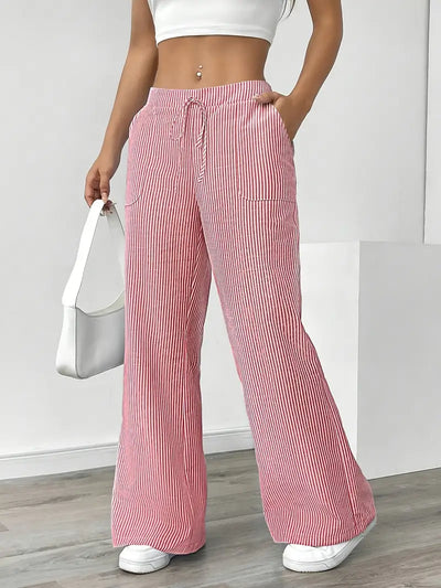 VIOLA - ELEGANTE GESTREIFTE HOSE MIT TASCHEN
