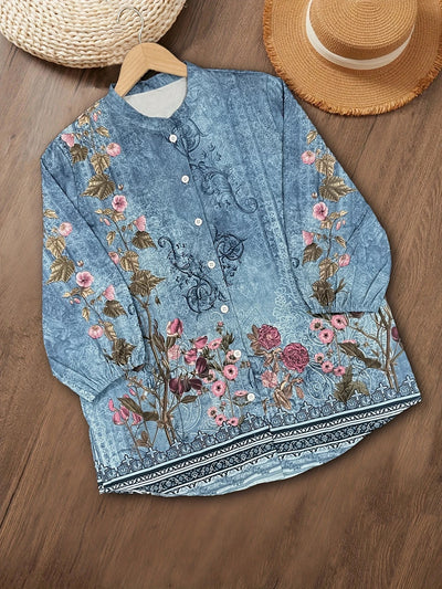 Lina – Ethnische Bluse mit Muster