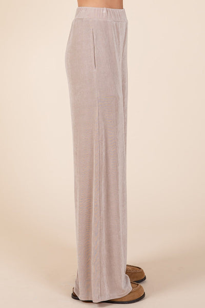 Mittoshop Elastic Waist Pants with Side Pockets