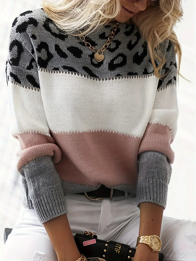 LIA™ | Leopardenmuster Warmer Pullover