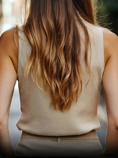 Evmorfia - Atmungsaktive ärmellose Bluse