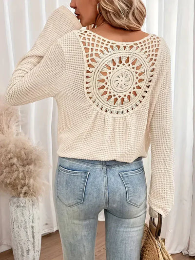 Monaya – Stilvolles Langarmshirt aus Waffelstrick