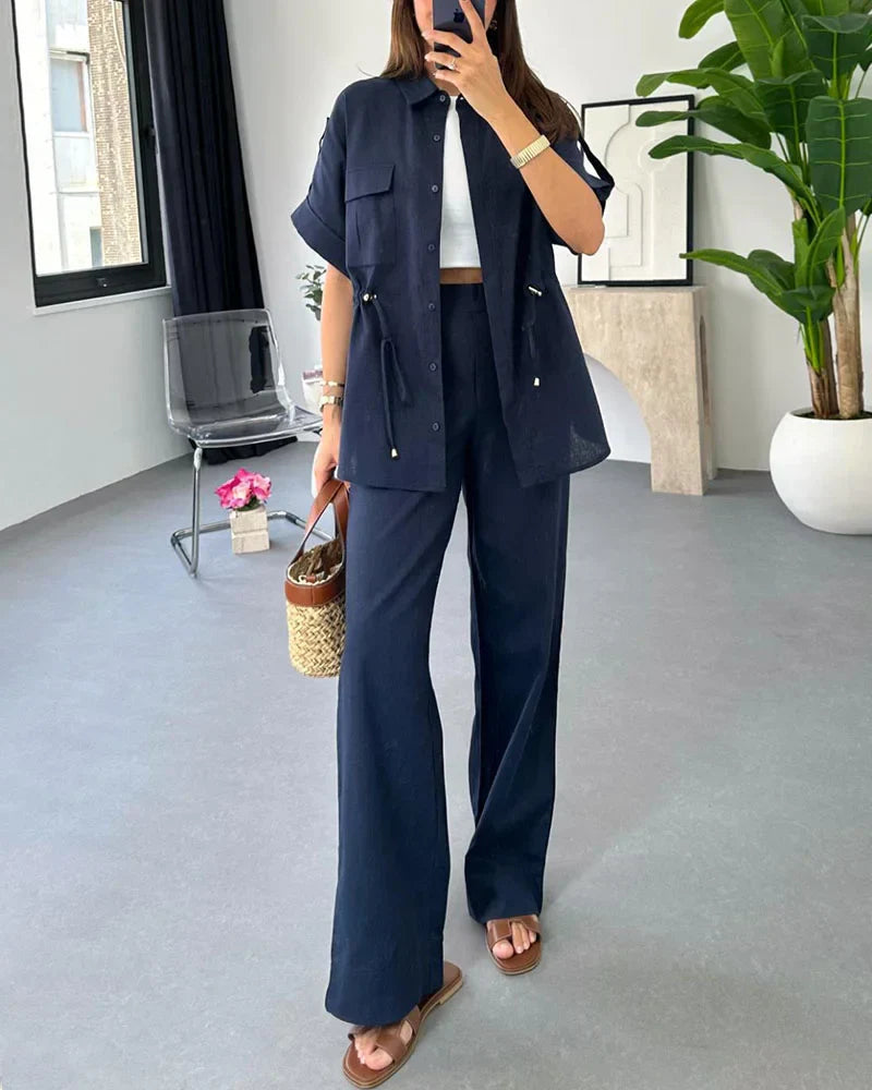 Scarlett -  Zweiteiliges Workwear-Set mit Kordelzug