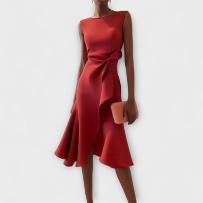 Juliette – Asymmetrisches Midikleid mit Drapierung