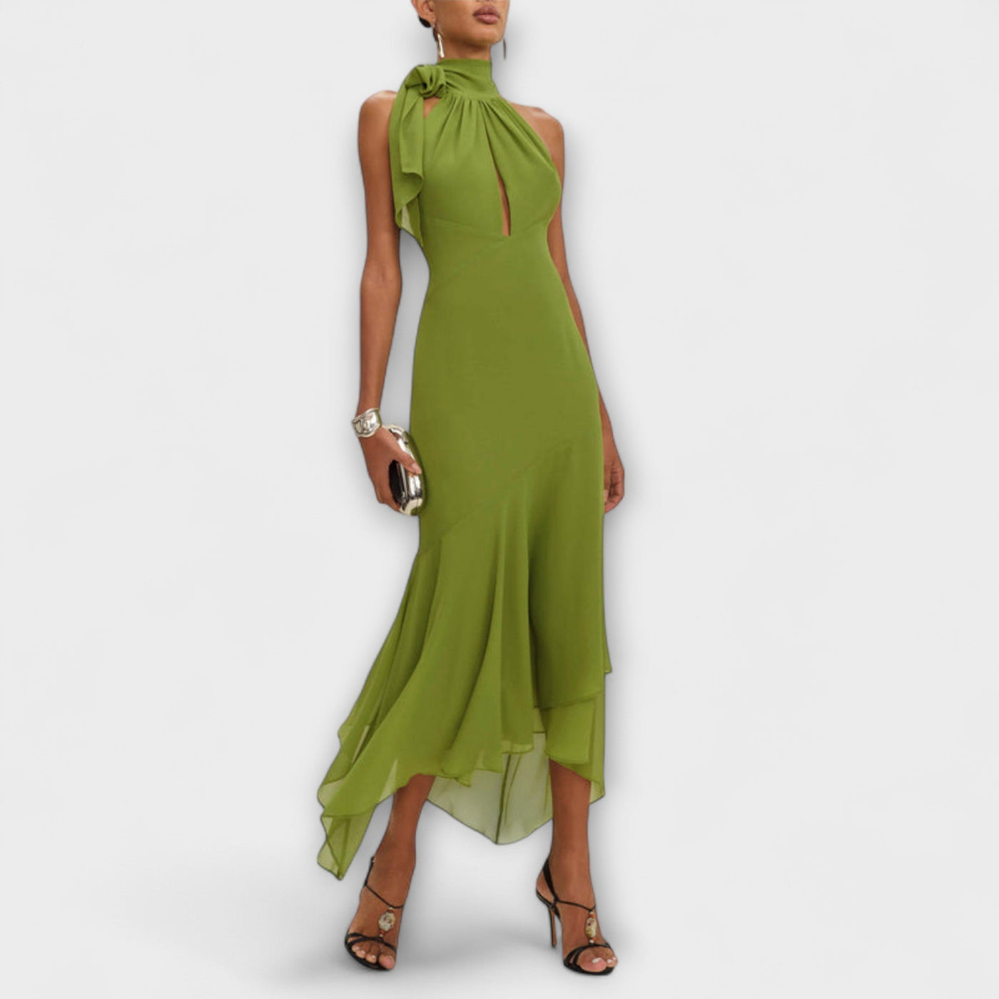 Elodie - Schickes asymmetrisches Maxikleid