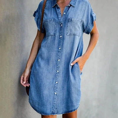 Valerie | Elegantes & Figurschmeichelndes Denimkleid