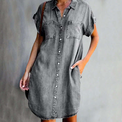 Valerie | Elegantes & Figurschmeichelndes Denimkleid