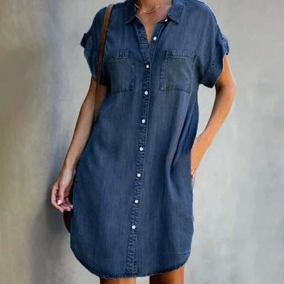Valerie | Elegantes & Figurschmeichelndes Denimkleid