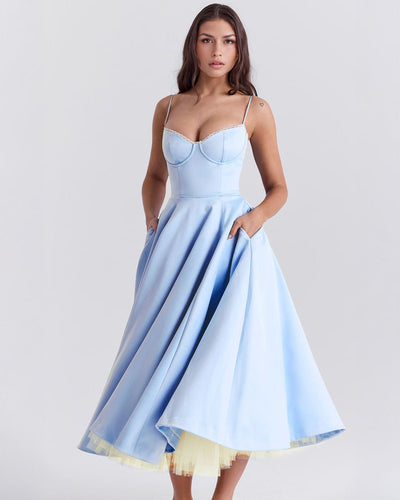 Fenja | Midi-Kleid aus Duchesse-Satin mit Oberteil