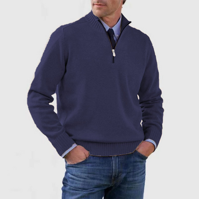 Pullover Herren Half Zip Modern | Warm Komfort Freizeit