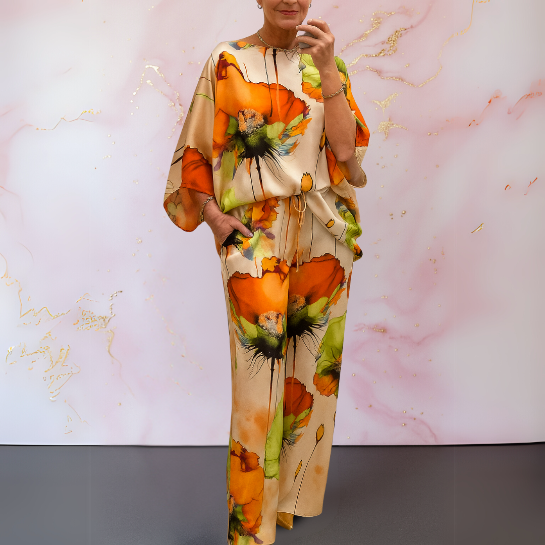 Moniek™ | Satin Zweiteiliges Damen-Set