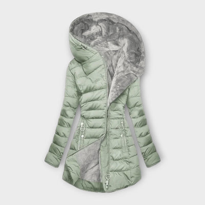 LELA™ | Warmer Mantel mit Fellfutter