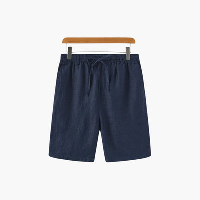 Herren Leinen Shorts mit Kordelzug und Seitentaschen
