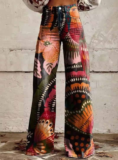 KIRSTEN™ | Boho Vintage Weitbeinige Hose