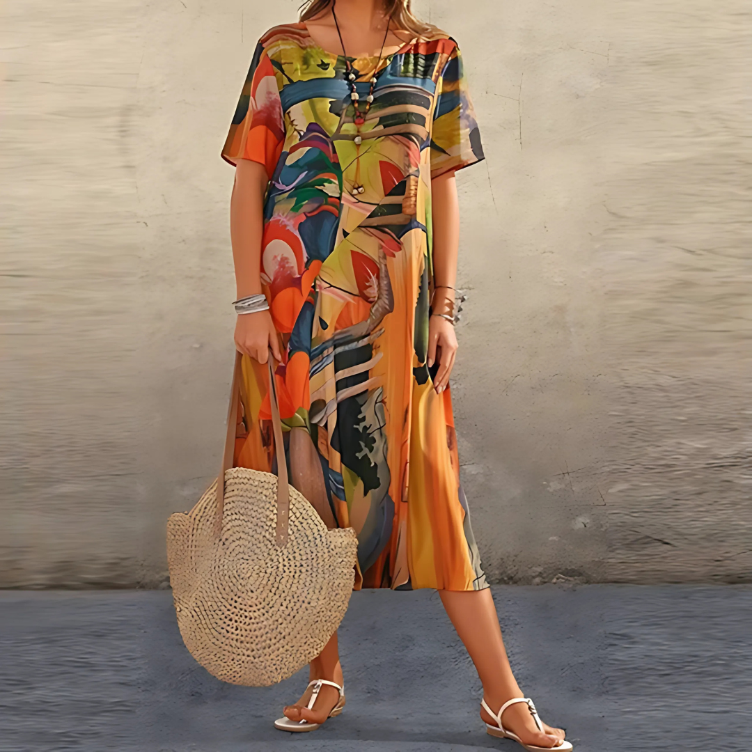 Annelies | Bequemes & Feminines Blumen Damenkleid