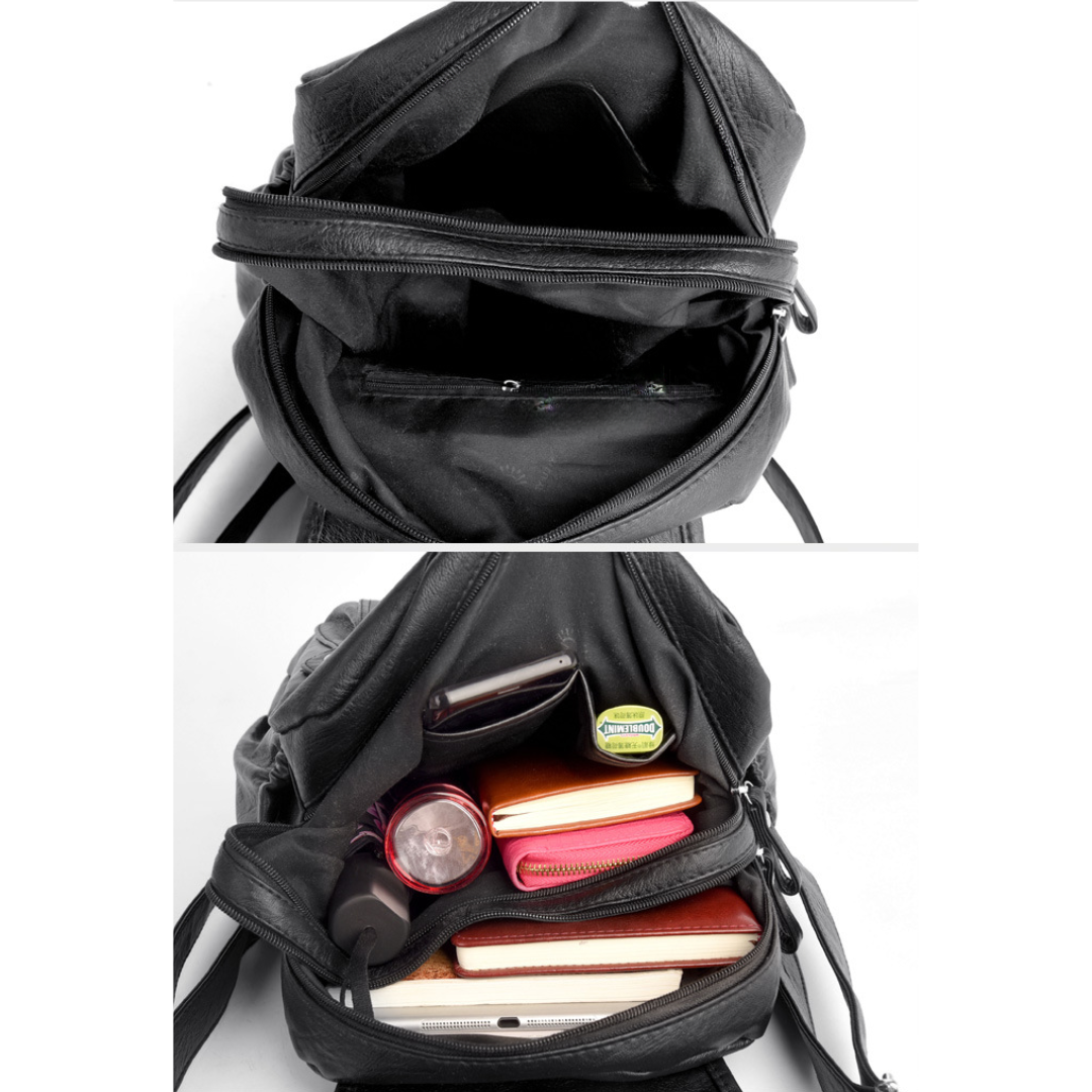 NORA™ | Geräumiger und vielseitiger Lederrucksack
