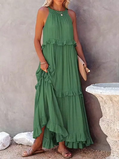 Madelyn | Bohemian Ruffled Maxi Dress