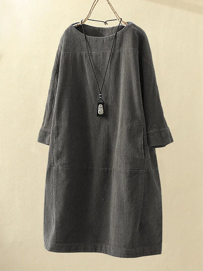 Xaviera | Zeitloses Soft Touch Damen Corduroy Kleid
