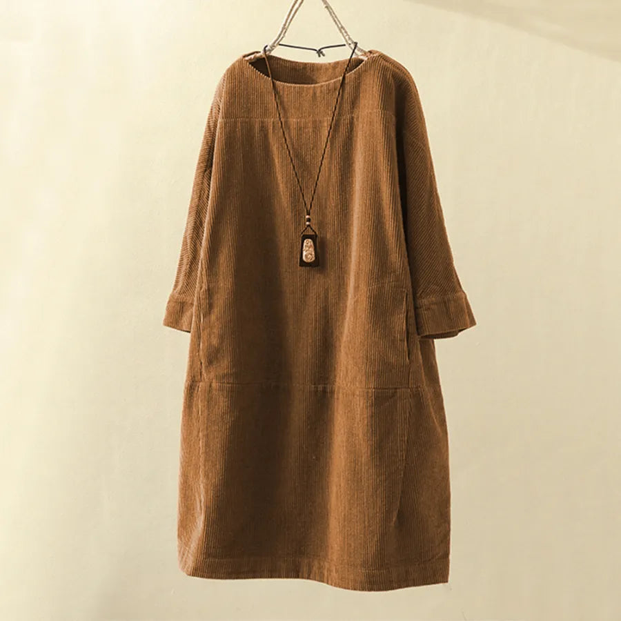 Xaviera | Zeitloses Soft Touch Damen Corduroy Kleid