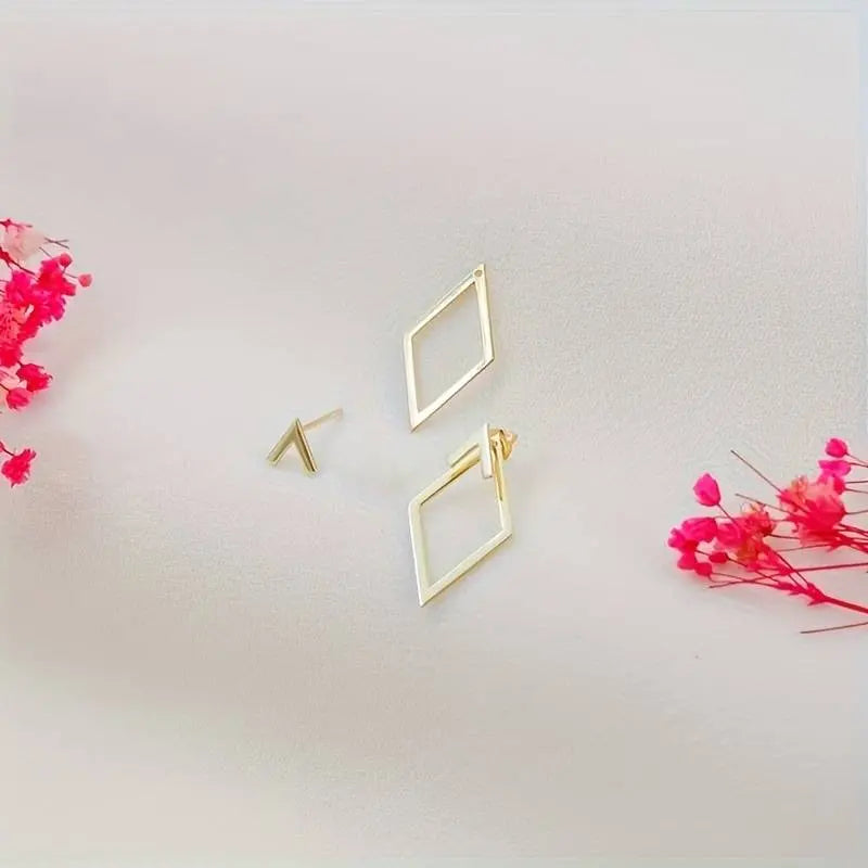Damen Ohrringe – Geometrisches Design aus Legierung – Minimalistisch & Leicht