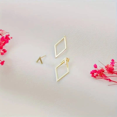 Damen Ohrringe – Geometrisches Design aus Legierung – Minimalistisch & Leicht