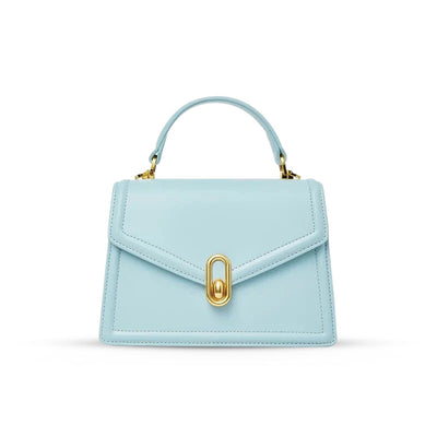Elena | Strukturierte Damenhandtasche mit Top-Handle & goldfarbenem Verschluss – Elegante City-Bag