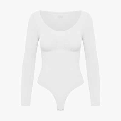 Bodysuit Sculpting Shapewear Longsleeve mit String - Secret Sale