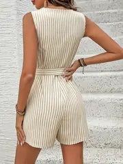 Bella | Elegantes lässiges gestreiftes Tanktop Damen Overall