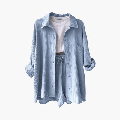 Zweiteiliges Set mit Shorts für Damen - lässiger Sommerlook