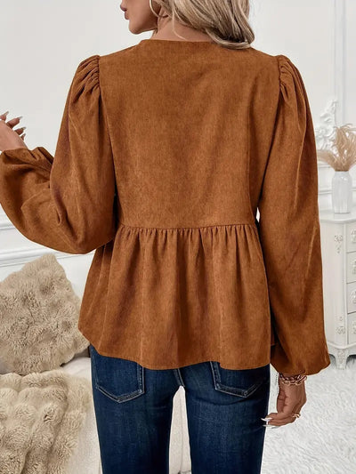 Hilma - stylische cordbluse