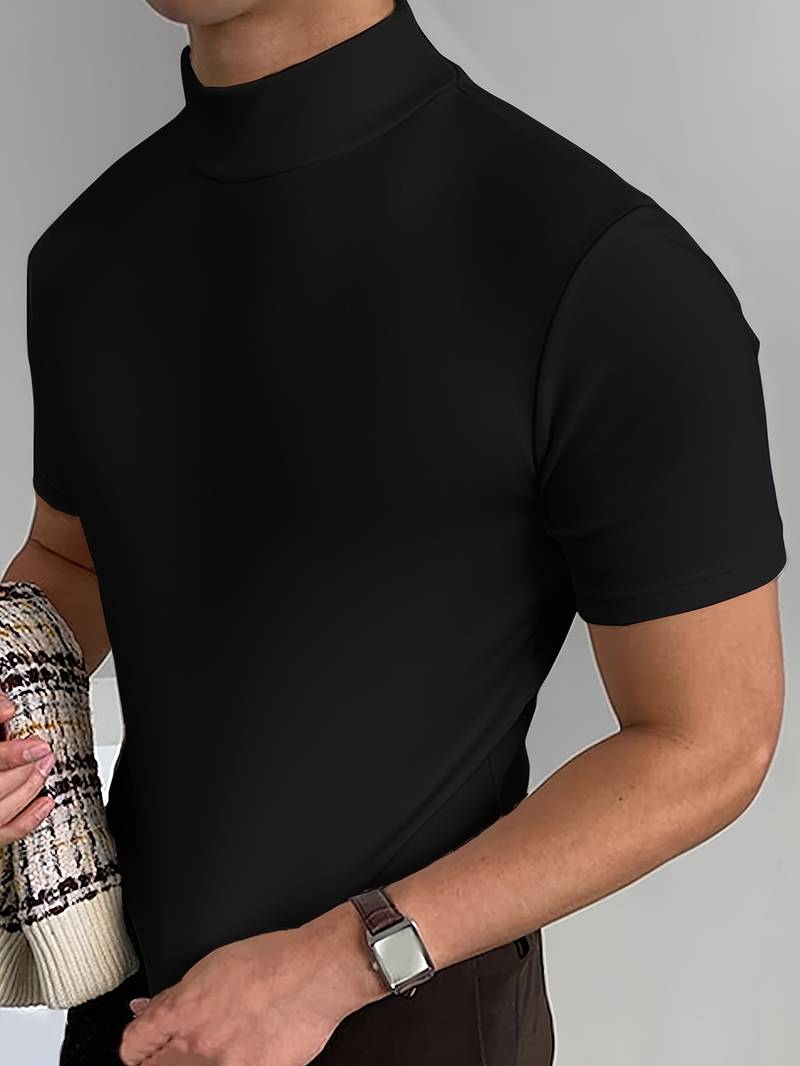 Radoslav | Stilvolles T Shirt mit Erhobenem Kragen für Herren
