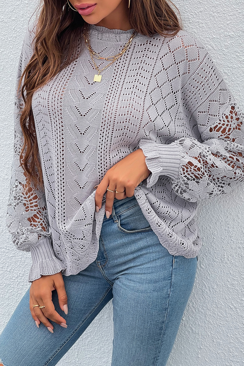 Stylischer Hollow Out Pullover für Damen