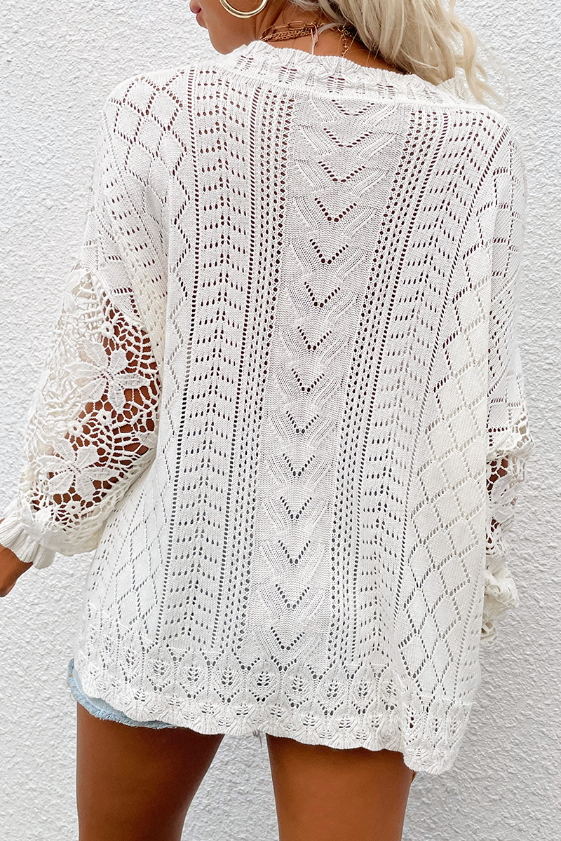 Stylischer Hollow Out Pullover für Damen
