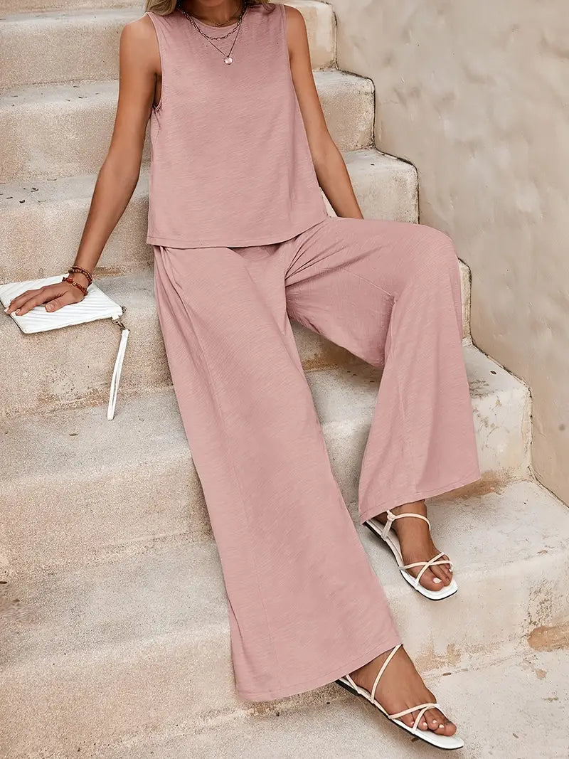 Remy – Elegantes Set aus ärmellosem Top und Hose