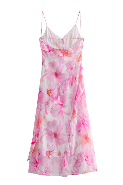 Halterneck Kleid Rüschen & Rückenfrei – Leichtes Abendkleid Damen