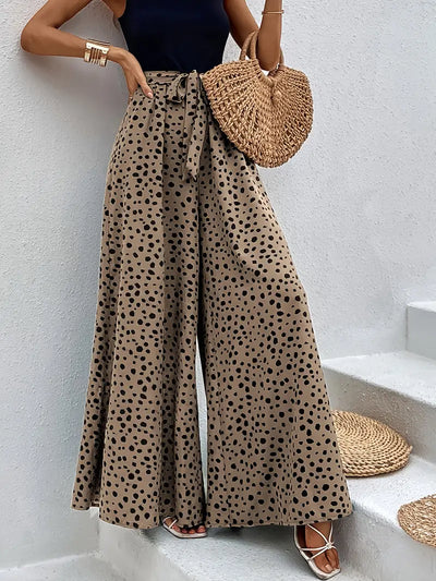 Viren – Hoch taillierte Hose mit weitem Bein und Punkten