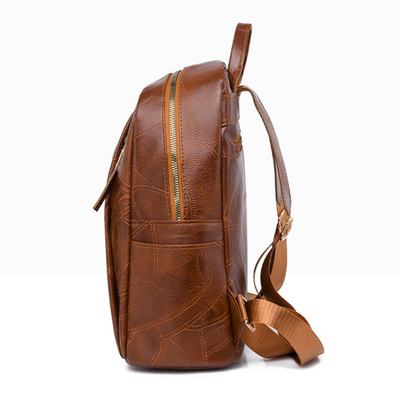 LEA™ | Lederrucksack mit Blattstruktur