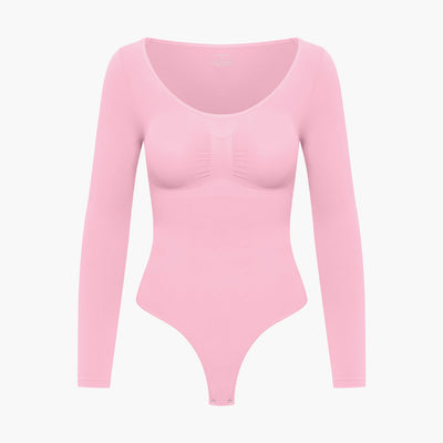 Bodysuit Sculpting Shapewear Longsleeve mit String - Secret Sale