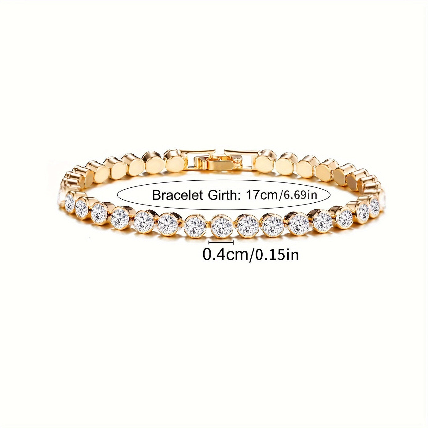 Elegantes Zirkonia-Armband - funkelnde kubische Zirkonia