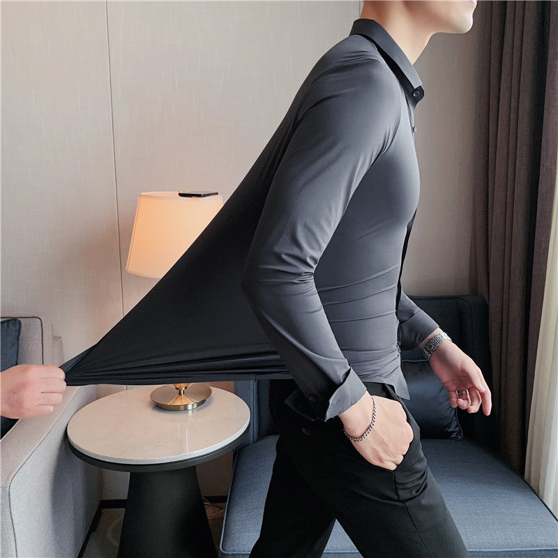 Benjamin | Classic Slim Fit Stretchable Langarm Business Hemd