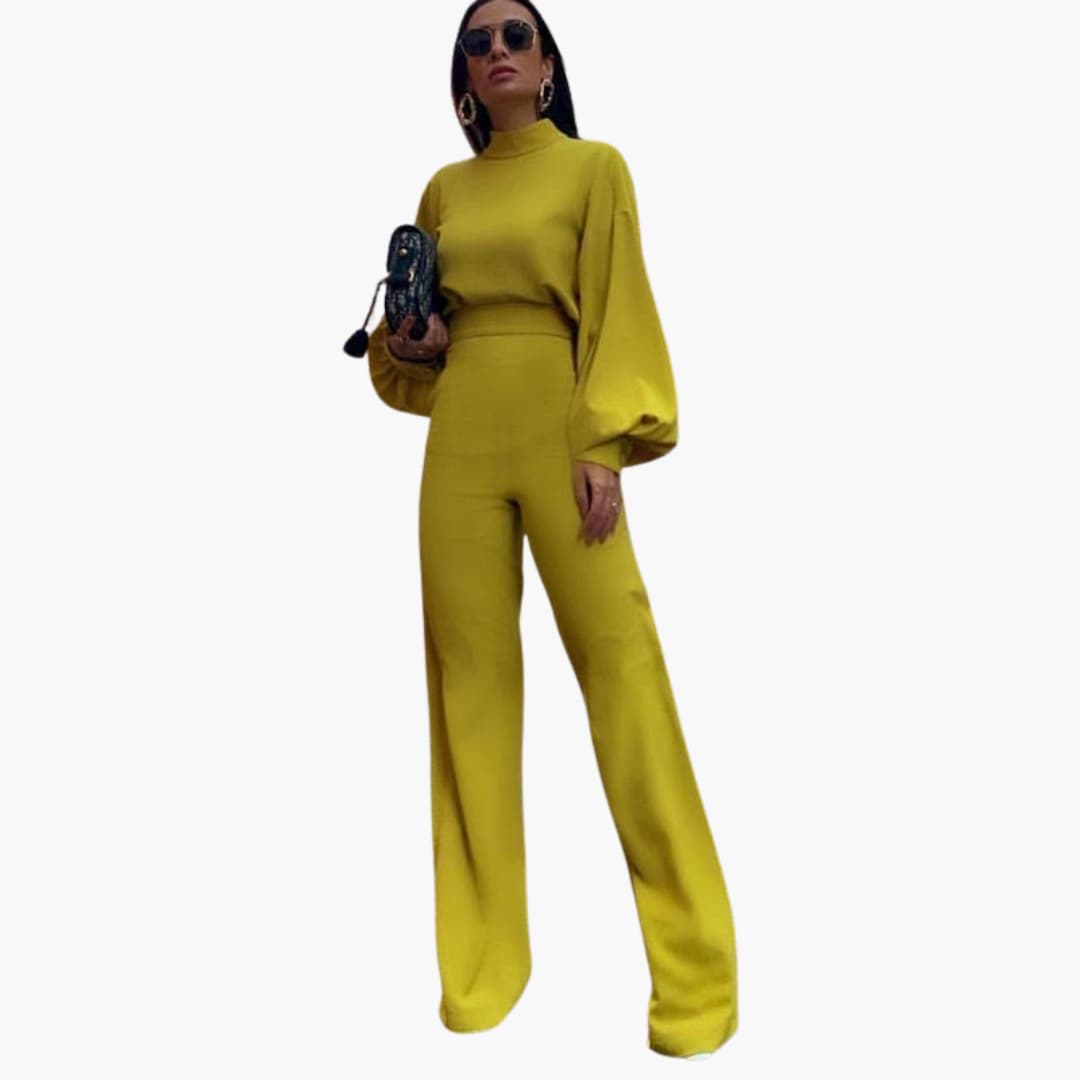 Eleganter Damen Jumpsuit - Bequemer Stil mit halbem Kragen